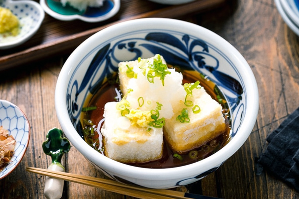 Agedashi Tofu with Scallions